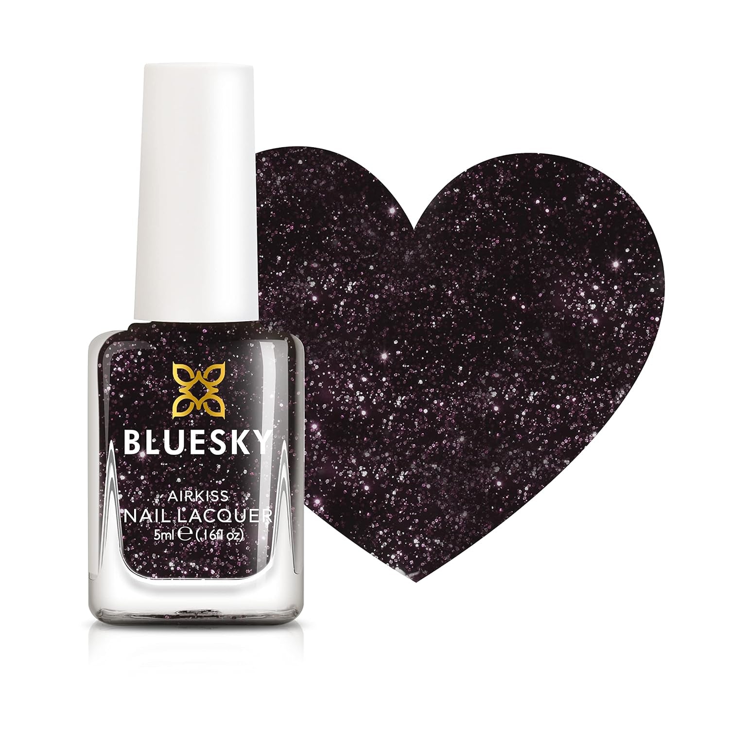 Oja pentru unghii Bluesky Kids - Stardust, maro, ușor de aplicat, non-toxică, pe bază de apă, ojă plană pentru copii, 5 ml, pachet de 1
