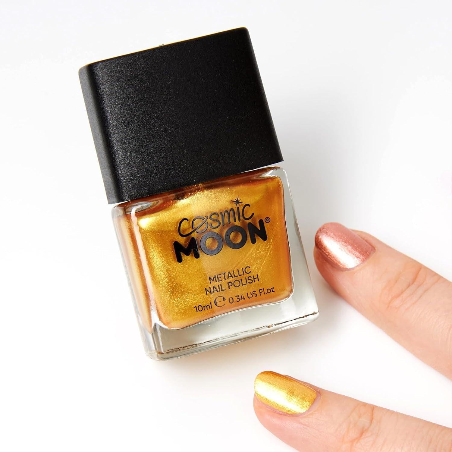 - Ojă metalică - 10 ml - Pentru unghii metalice fascinante - Auriu