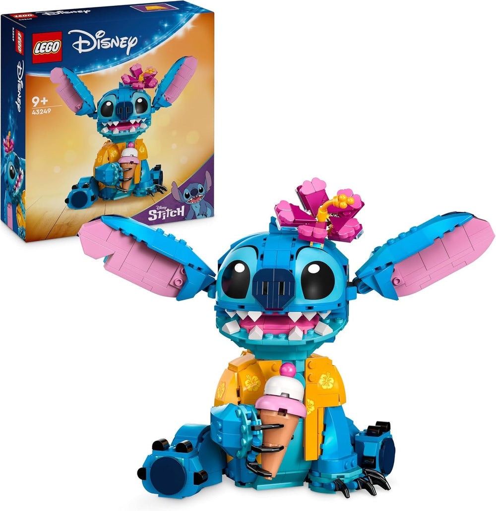 LEGO | Disney Stitch Spielzeug - Figur zum Spielen und Sammeln mit Einer Eistüte und Einer dekorativen Blume - Geschenk für Mädchen, Jungen und Lilo & Stitch Filmfans ab 9 Jahren - 43249