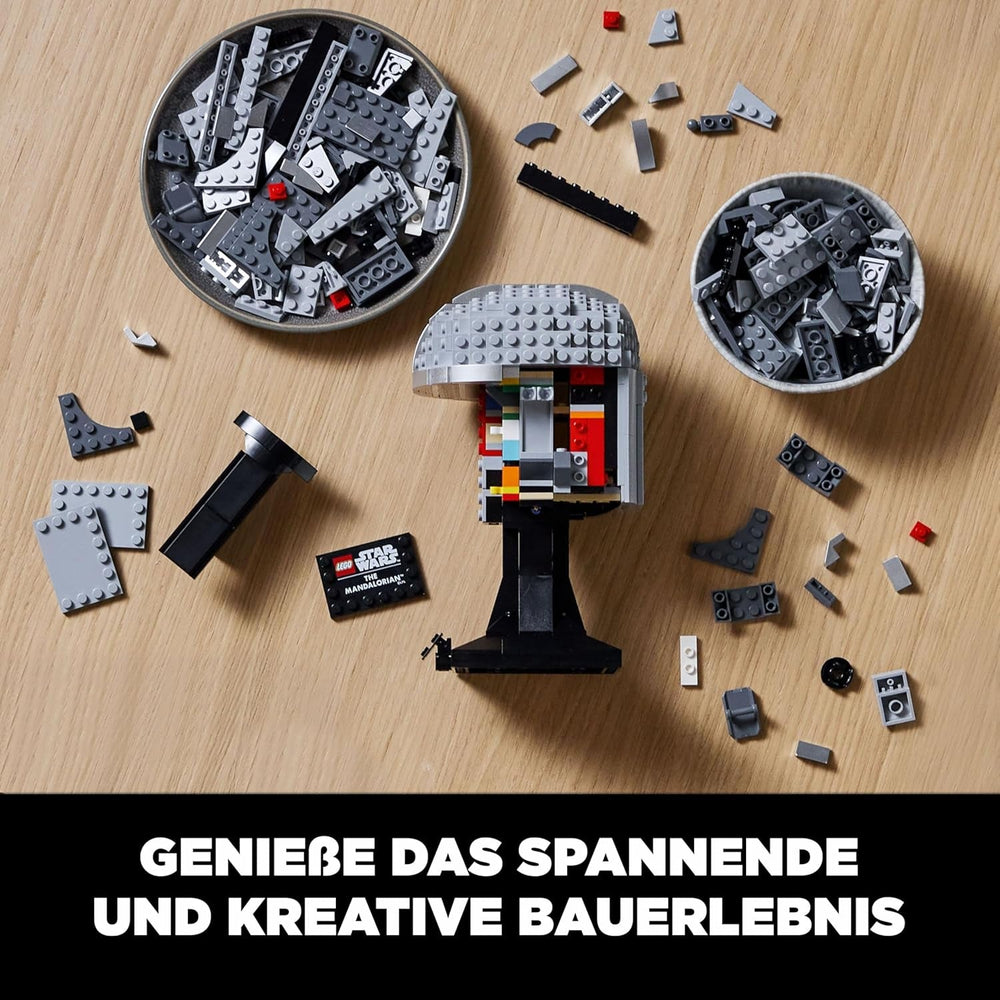 LEGO Star Wars Mandalorianer Helm Modell, Sammlerstück Zimmer-Deko und EIN tolles Geschenk für Erwachsene, Bausatz, Männer, Frauen, Mama, Papa, Sammler-Geschenkidee 75328