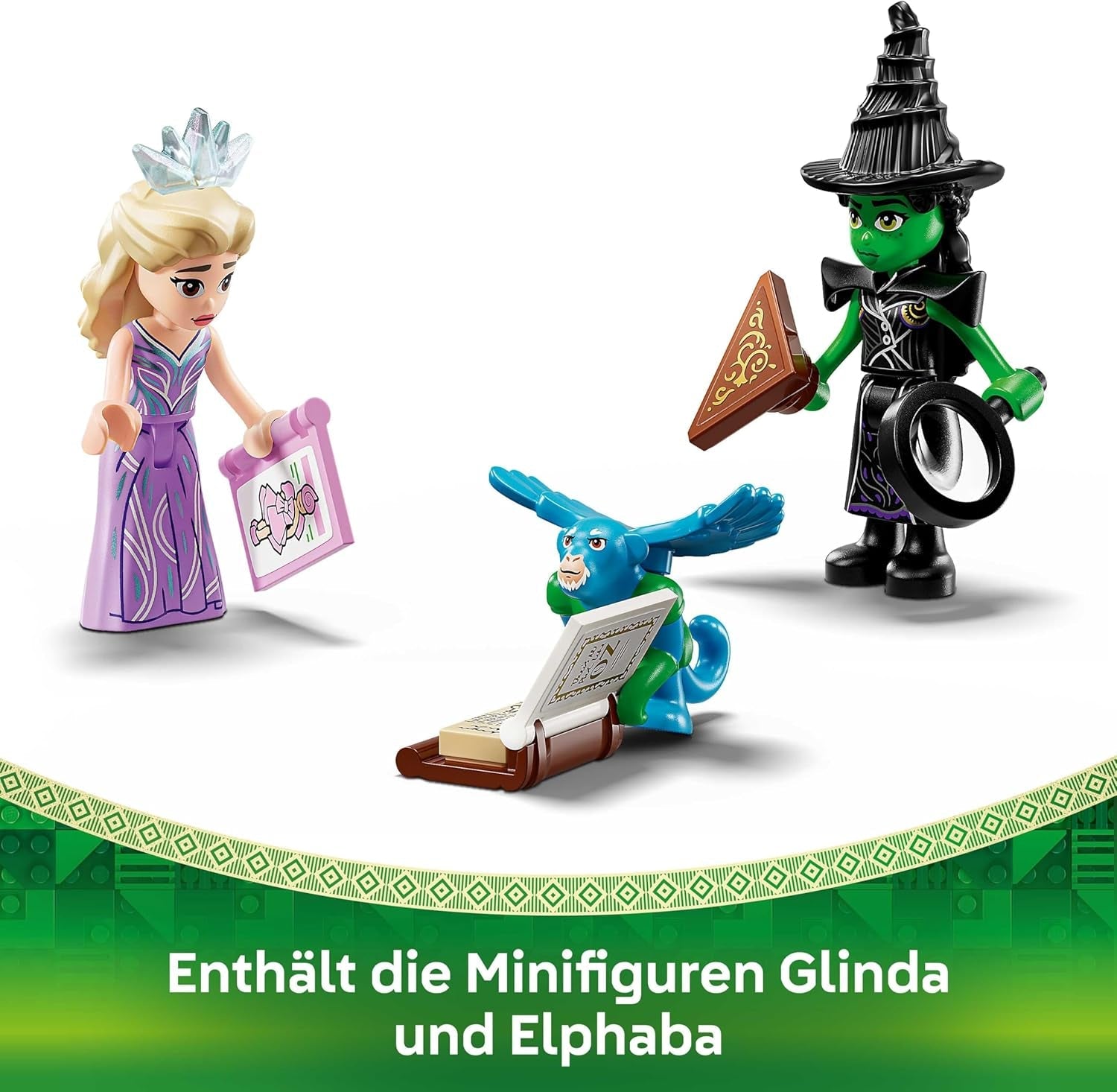 LEGO Wicked Emerald City & Kiamo Ko Castle - Kreatives Spielzeug mit Elphaba & Glinda Minifiguren sowie EIN AFFE & Zubehör - Kinder Geschenk für Mädchen, Jungen & Filmfans ab 9 Jahren - 75689