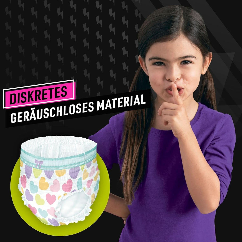 Pantaloni pijama Hearts, 10 Pantaloni de noapte absorbanți, 7 ani, 17Kg-30Kg Mama si Copilul Naty Shop