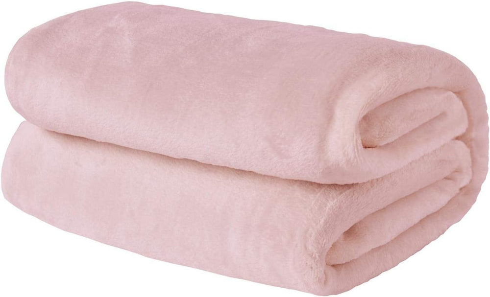 Brentford's Flanell-Fleecedecke, extra weich, groß, flauschig, warm, Tagesdecke für Schlafzimmer, Einzelbett, Sofa, Couch, Blush Pink – 120 x 150 cm. Betten und Decken. Beuche den Brentfords-Store, mehrere Farben komplett