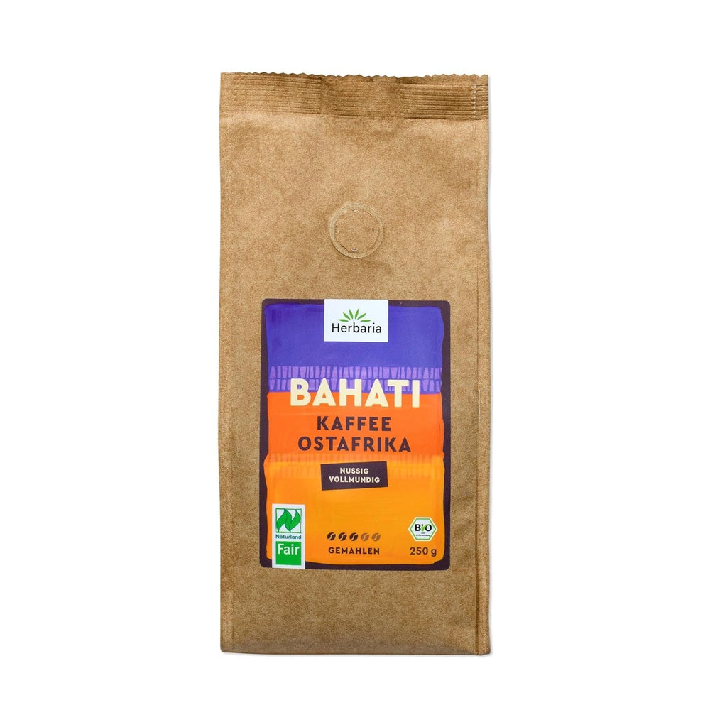 Herbaria MAKEDA Bio-Espresso ganze Bohnen 1 kg – Naturland Fair zertifiziert aus Ostafrika – Röstaromen mit Kakao und Noten von Eichenholz – Bio-Kaffeebohnen perfekt für tragbare Filter und Kaffeevollautomaten Naty Shop Coffee Bahati gemahlener Kaffee 250 Gramm Kaffee