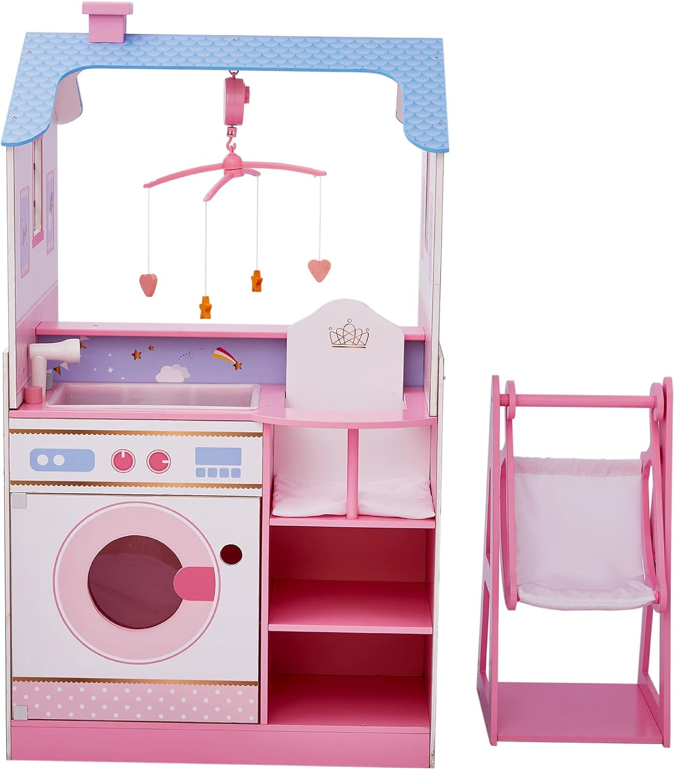 Olivia'S Little World Teamson Kids 18 Zoll Babypuppen Holzpuppenhaus Doppelseitiges Kinderzimmer TD-11460W Puppenhäuser Naty Shop