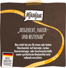 MjAMjAM - Hrană umedă premium pentru pisici - Panna Gatto - pui fraged cu un topping nobil, pachet de 12 (2x80g), fără cereale