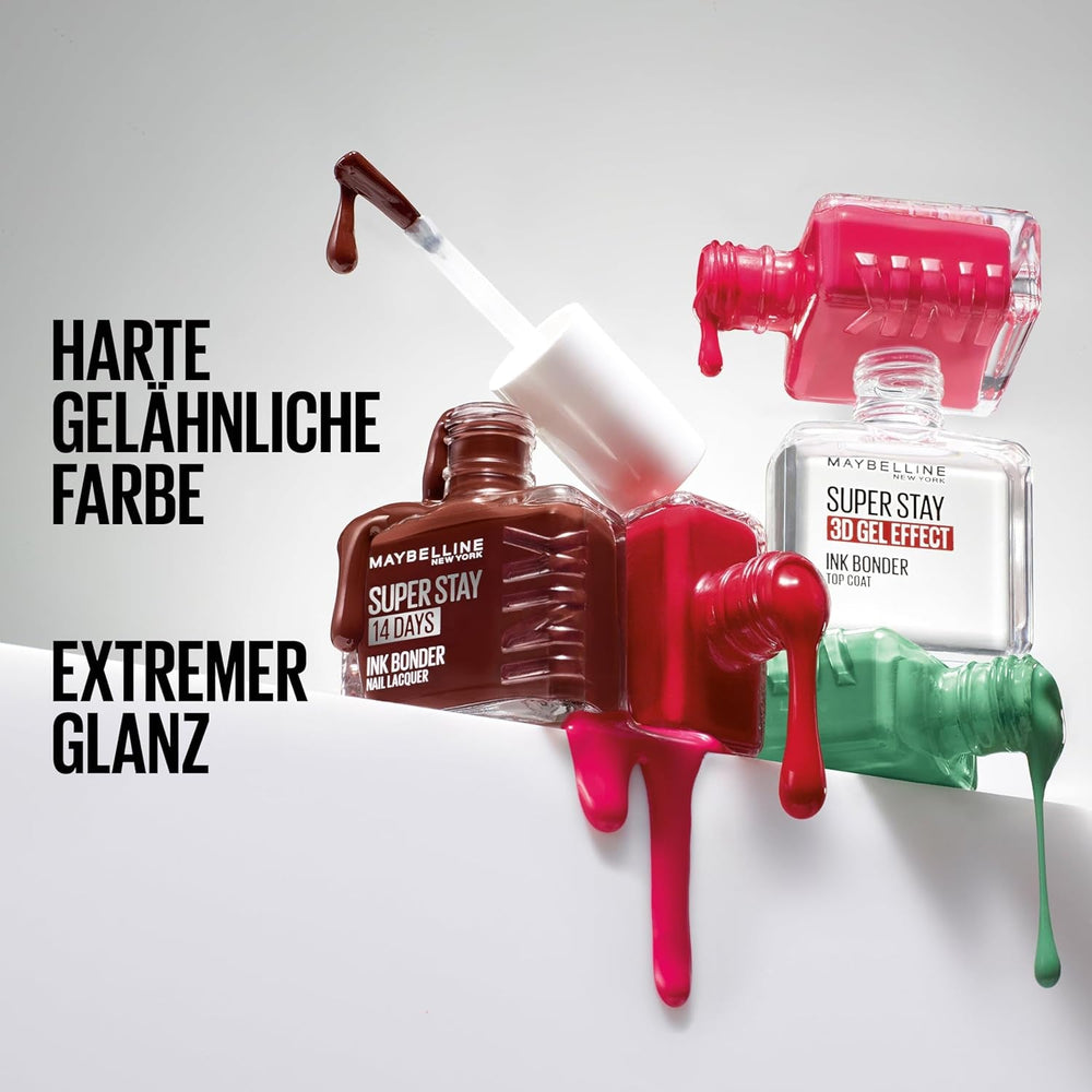 Oja Maybelline New York Super Stay Ink Bonder 943 Outer Heaven – ojă de lungă durată pentru unghii puternice și culoare intensă, 12,3 ml