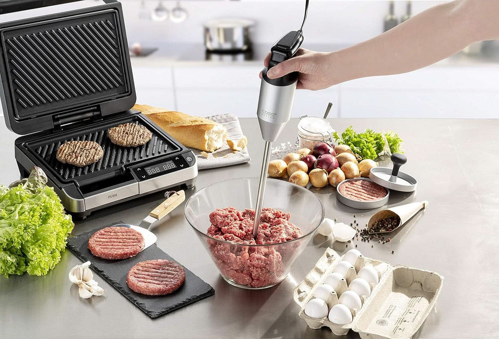 CASO HB 2400 Pro XL-Design Stabmixer inkl. Zubehör, Kraftvoller Stabmixer Zum Mixen, Rühren, Quirlen, Pürieren, Zerkleinern, Extra Langer Edelstahlstab (29Cm), Leistungsstarke 24.000 U/Min Mutter und Kind Naty Shop