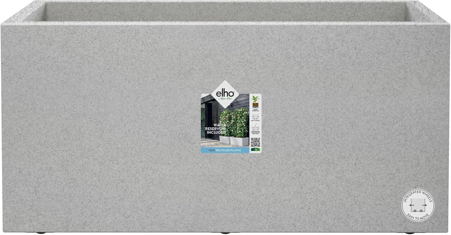 elho Vivo Next Square 30 - Cutie cu flori pentru interior și exterior - 100% plastic reciclat - L 29,5 x Î 29,5 cm - Negru/Negru viu