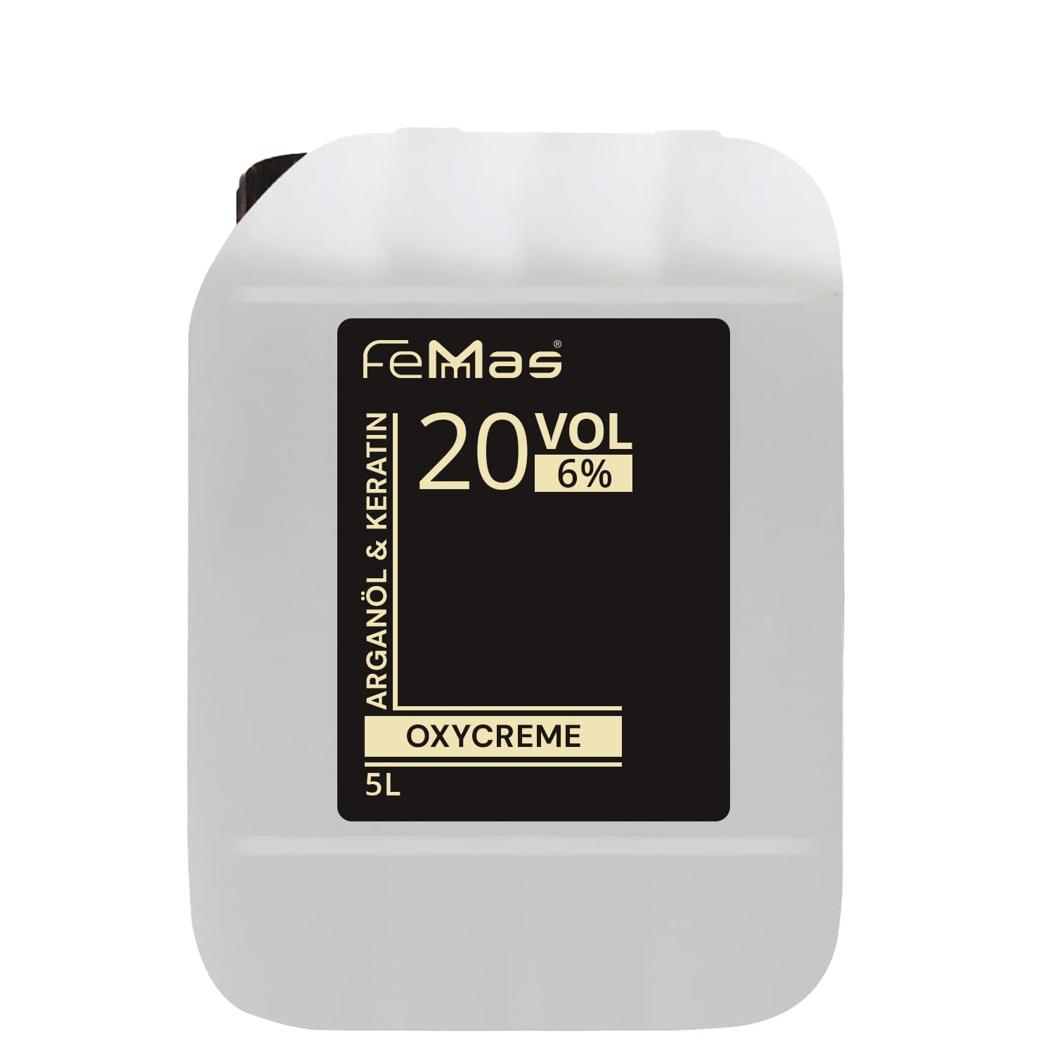 FemMas Oxycreme in 6% 1000 ml I Agent oxidant pentru colorarea și vopsirea părului I Aplicare ușoară și fixare optimă I Dezvoltator pentru rezultate uniforme în calitate de salon I Dezvoltator pentru colorarea părului Vopsea pentru par Naty Shop 6 5 litri (1 pachet)