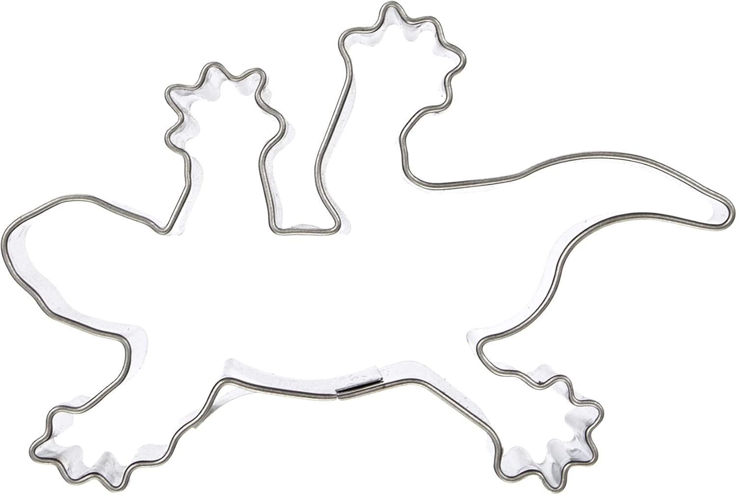 Formă de biscuiți Städter, oțel inoxidabil, șopârlă aprox. 7cm, 7 x 4,5 x 2 centimetri, argintie