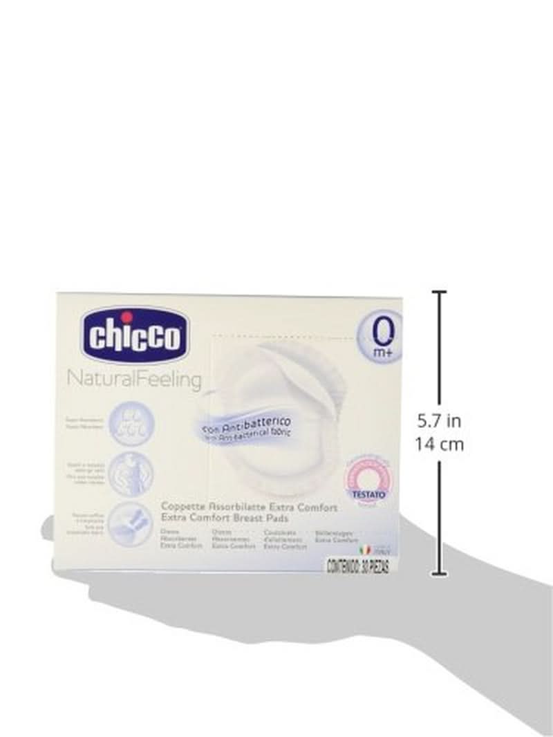 Chicco Acterielle Natural Feeling Stilleinlagen, 30 Stück Lebensmittel- und Stillzubehör Bebe Naty Shop