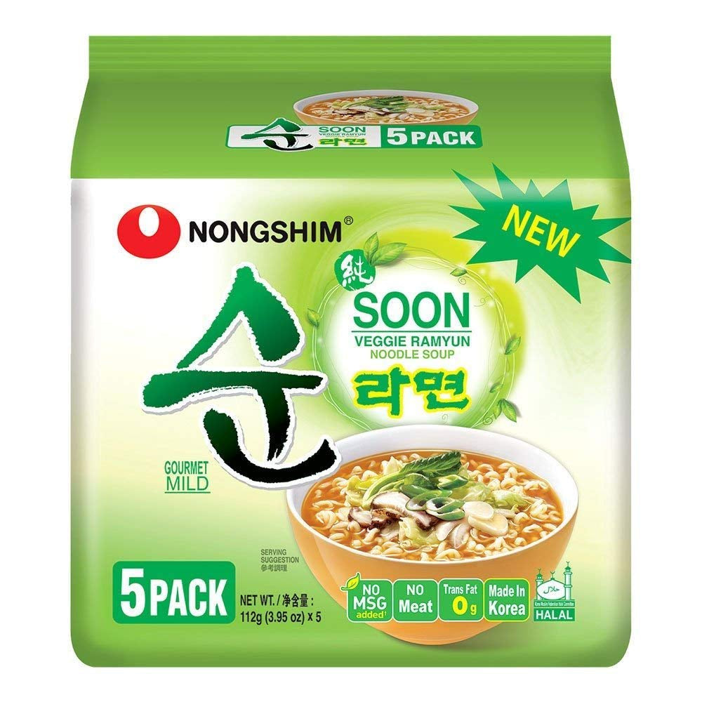 NONGSHIM – Soon Veggie Ramyun Instantnudeln – 6 x 112 g – Multipack