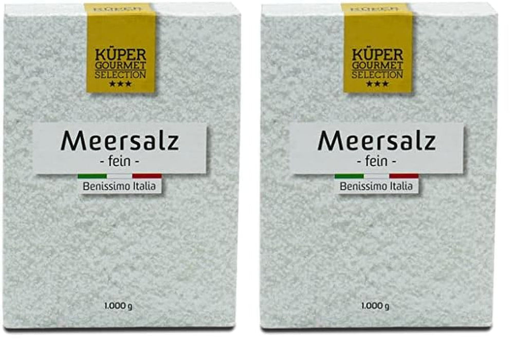 Küper Selection Meersalz - 1000g grobes Salz zum Würzen und Verfeinern - ohne Zusätze oder chemische Nachbehandlung