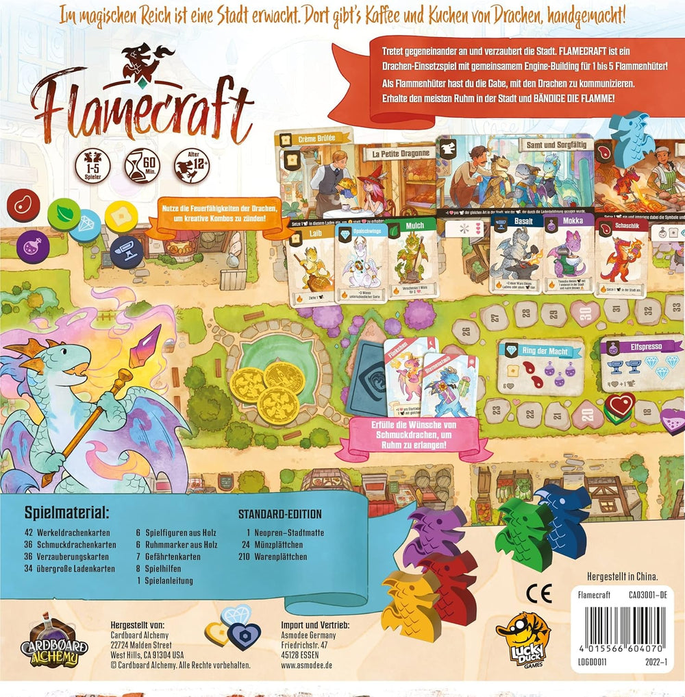Alchimie din carton, Flamecraft, joc de familie, joc de societate, 1-5 jucători, vârste 12+, 60 de minute, germană, multicolor, colorat