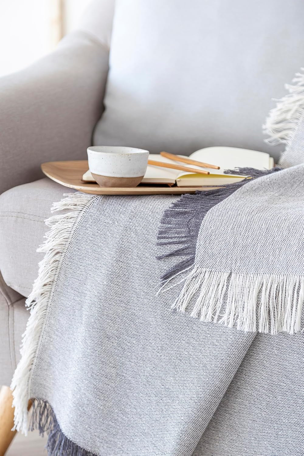 Multifunktionale Bettdecke, Bettdecke, Bettüberwurf, Sofabezug, Jarapas, einfarbig (180 x 260 cm, dunkelgrau). Betten und Decken Besuchen Sie den Todocama-Store