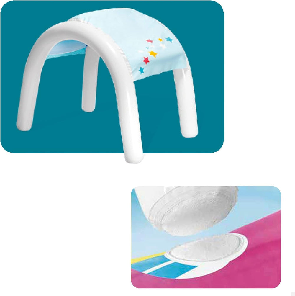 Piscină spray Intex Unicorn, umflată, dimensiuni: 254 cm x 132 cm x 109 cm (58435NP)