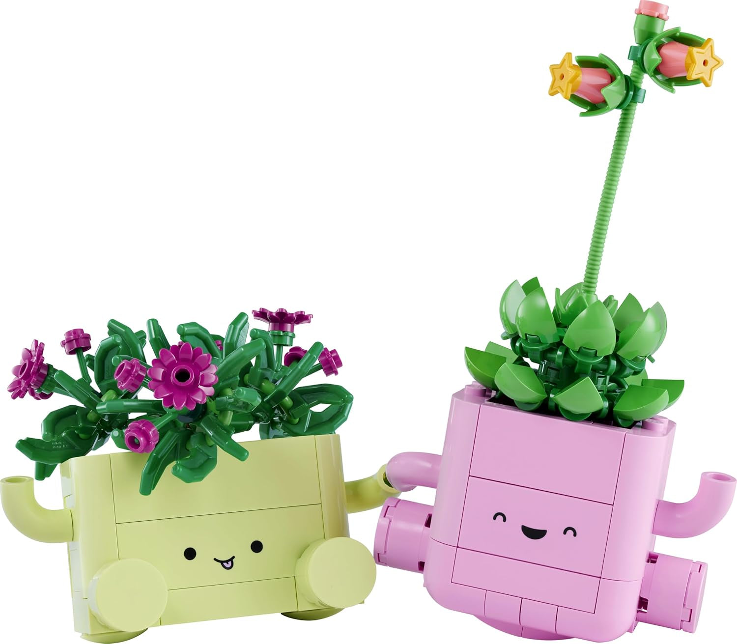 LEGO Botanicals Schaukelnde Pflanzen - Set mit Kunstblumen - mit 2 Kunstpflanzen & 2 pastellfarbenen Blumentöpfen für Schlafzimmer Deko - DIY Geschenkidee für Mädchen ab 9 Jahren & Erwachsene - 11506