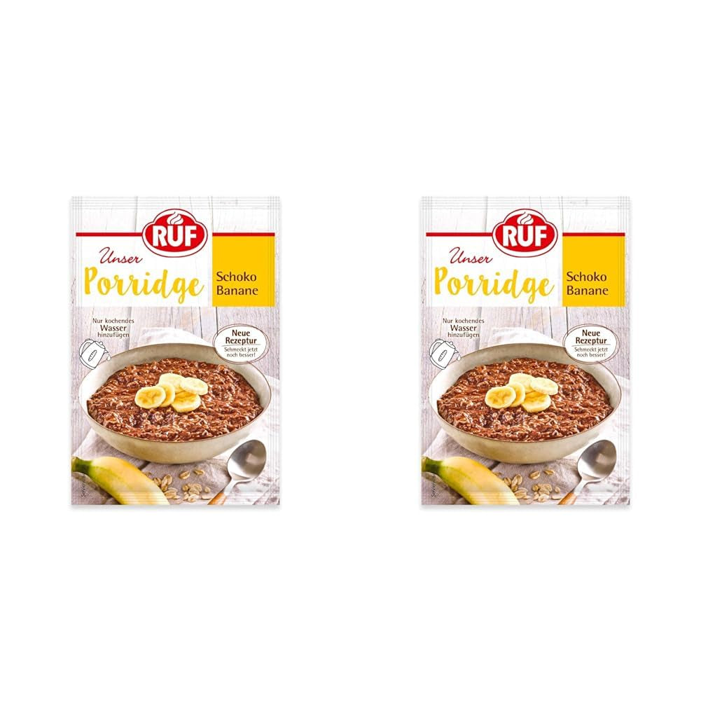 Terci de ovăz instant RUF cu căpșuni și vanilie, o masă de vară cu ovăz gata în 3 minute, 1 pliculeț x 65g