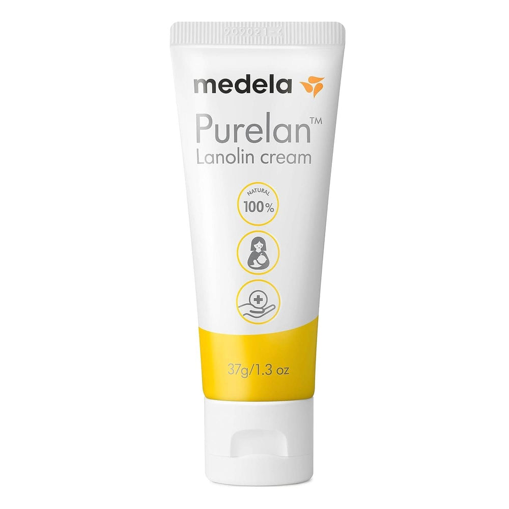 Medela Purelan 37G Lanolin Brustwarzencreme – Creme gegen wunde Brustwarzen und trockene Haut, 100 % natürlich, hypoallergen. Zubehör Essen und Stillen Bebe Naty Shop