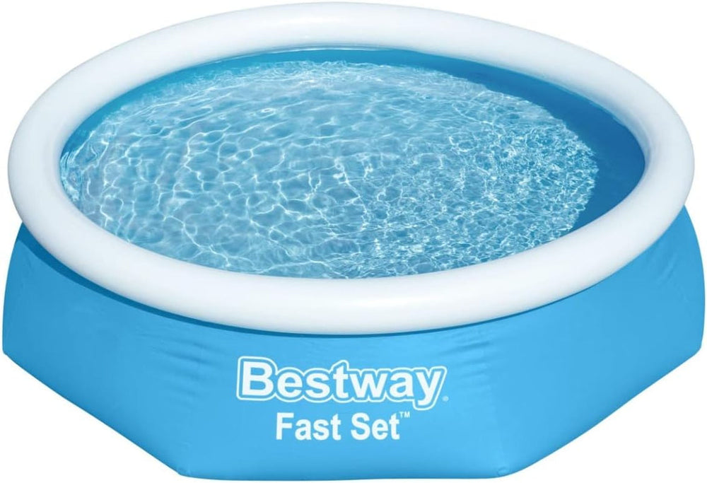 Piscină supraterană Bestway Fast Set fără pompă, Ø 244 x 61 cm, albastră, rotundă, 57448, 244 x 61 cm fără accesorii