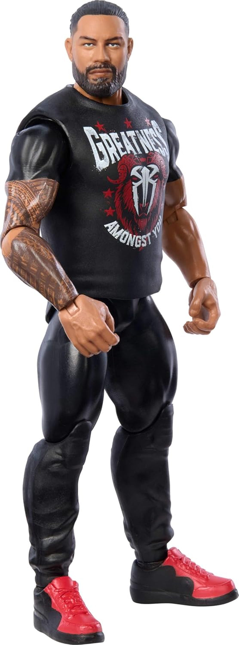 Mattel WWE Roman Reigns Actionfigur, Main Battle Series #151, ca. 15 cm hohe Sammelfigur mit 10 Bewegungspunkten und realistischem Aussehen, JCV27 Actionfiguren Naty Shop