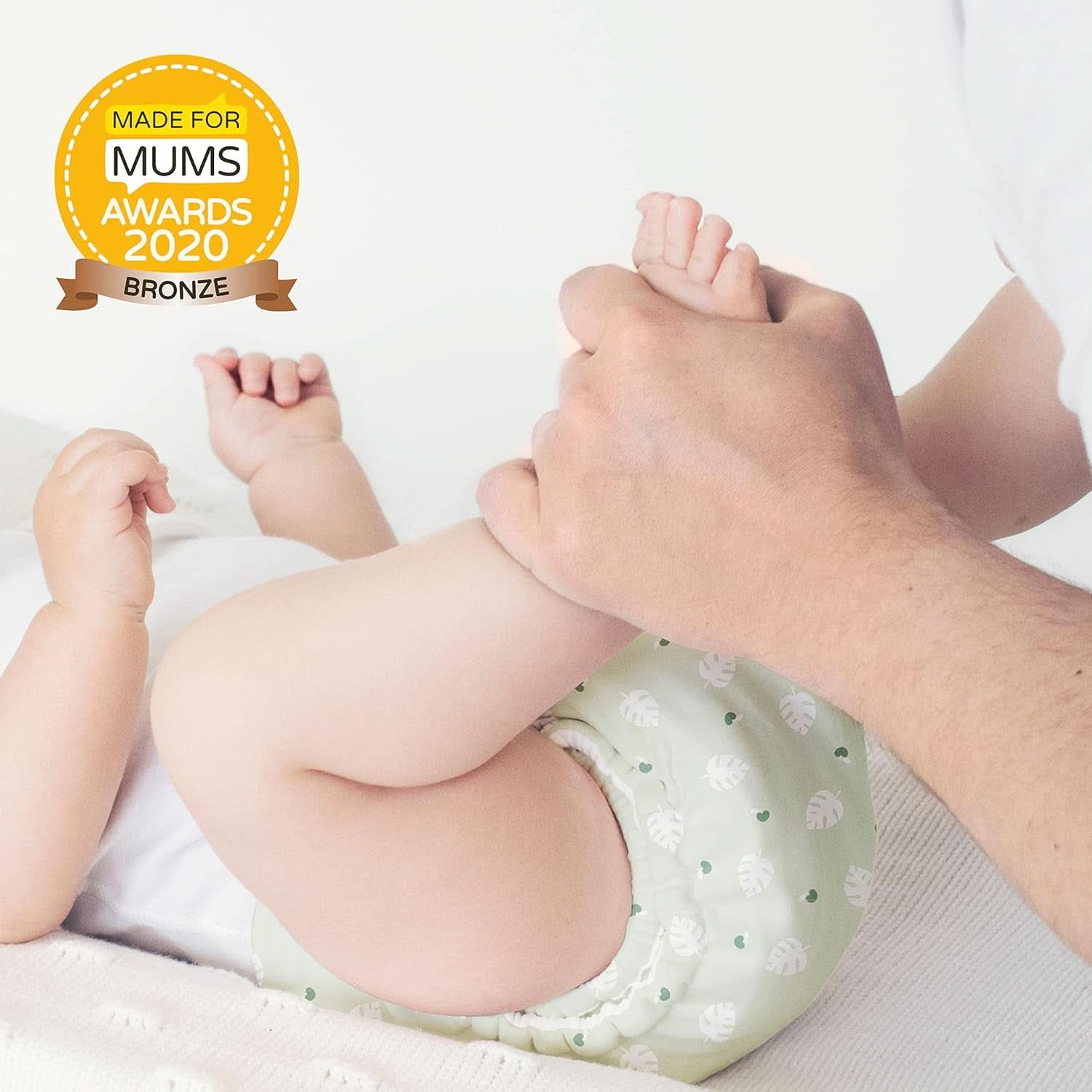 Bambino Mio, wiederverwendbare Babyfeuchttücher – Basic – umweltfreundlich, frei von Chemikalien, doppelseitig, waschbar, 10er-Packung, Wolke – Verpackung kann variieren Baby-Feuchttücher Naty Shop