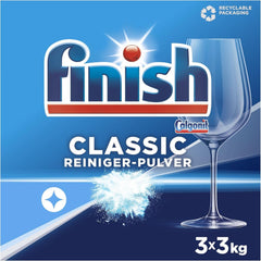 Finish Classic Pulverwaschmittel, ohne Phosphate – für ein brillantes Ergebnis beim Geschirrspülen Naty Shop Küchenwaschmittel 3 x 3 kg