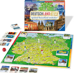 Ravensburger Familienspiel 26492 – Deutschlandtour – Familienklassiker, ab 8 Jahren – Gesellschaftsspiel, Deutschlandreise, Brettspiel für bis zu 6 Spieler, ab 8 Jahren
