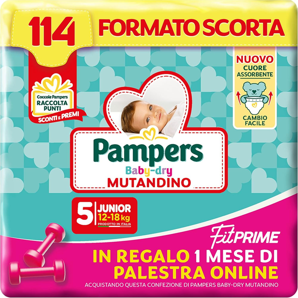 Scutece Pampers Baby Dry Pants și Fit Prime Maxi, mărimea 138, mărimea 4 (8-15 kg), 1 lună gratuită online la sală