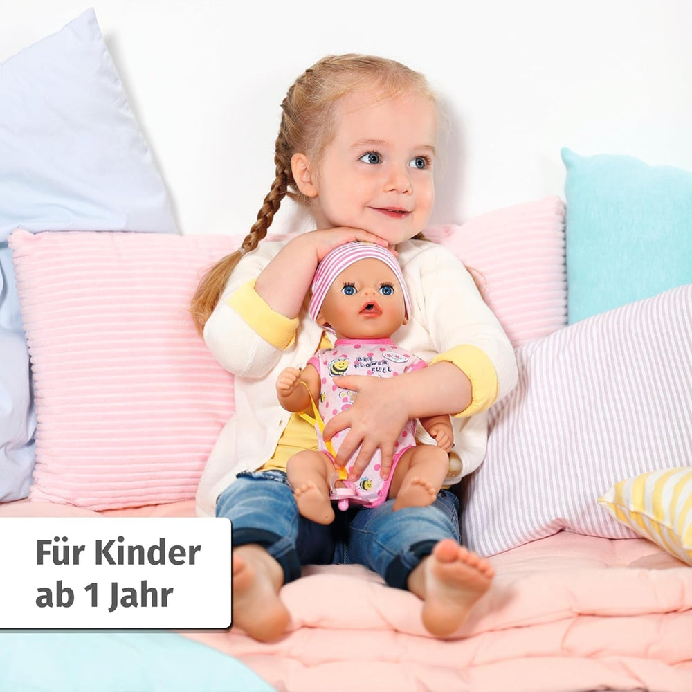 BABY Born Lena (Kleines Mädchen) 36 cm, Puppe mit 7 Funktionen für Kinder ab 1 Jahr, funktioniert ohne Batterie, große Puppe 36 cm, Puppen Naty Shop