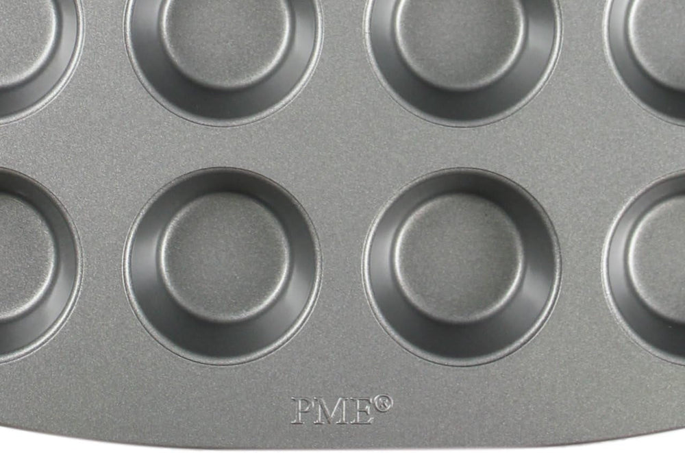 CSB111 Antihaftbeschichtete Mini-Muffinform Mit 24 Löchern Aus Karbonstahl, Edelstahl, Silber, 39,4 x 24,6 x 2,1 cm Formen und Tabletts zum Backen Naty Shop