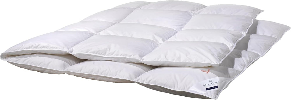 Billerbeck Daunendecke – E04 Gold Edition – Bettdecke für alle Jahreszeiten – 135 x 200 cm Echte Daunendecke – mittleres Wärmeniveau Bettdecken und Steppdecken Naty Shop