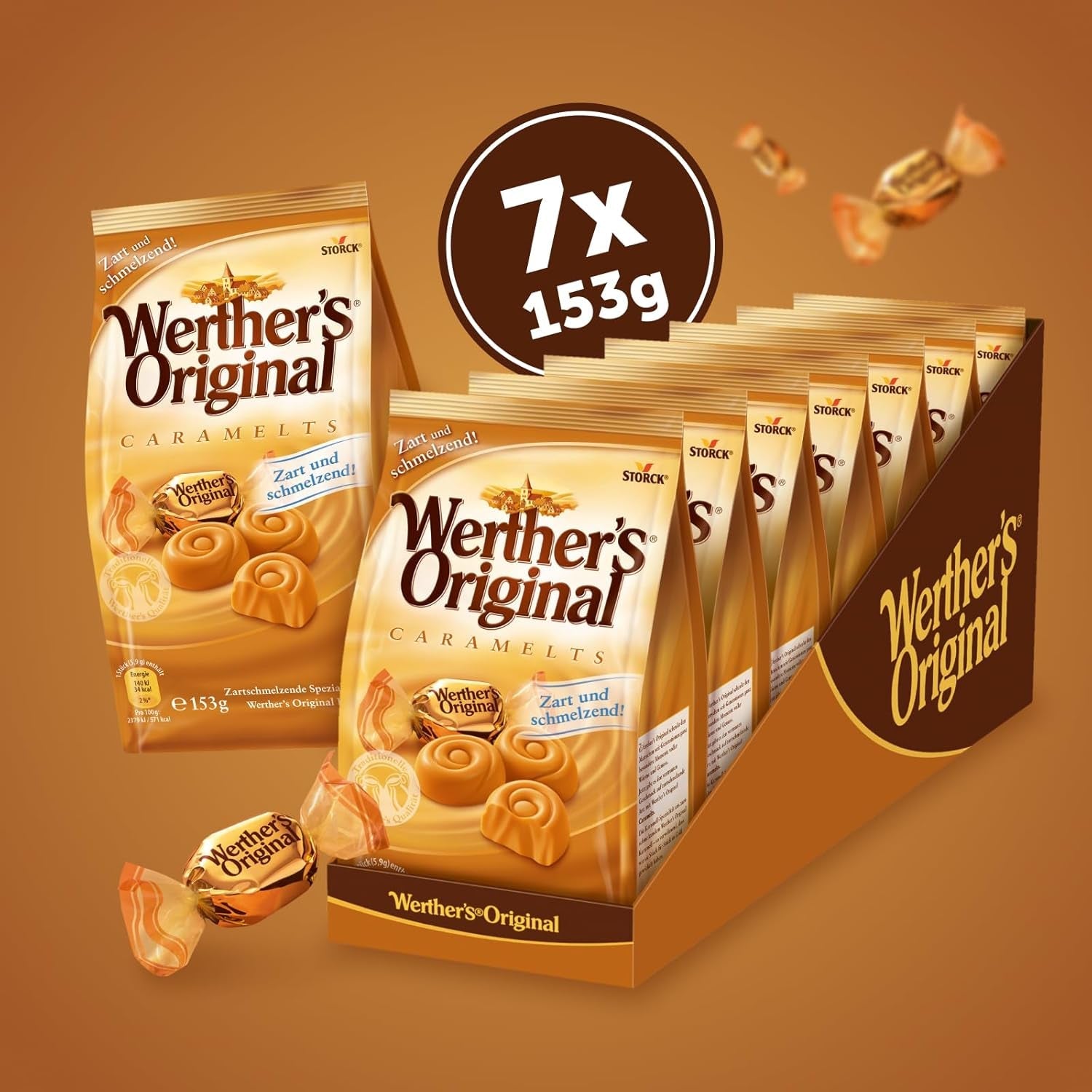 Carameluri – 2 x 7 x 153g (14 x 153g) – Dulciuri caramelizate care se topesc în gură