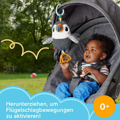 FISHER-PRICE Flap & Go Toucan - Jucărie de pluș pentru cărucior, promovează abilitățile motorii fine și senzoriale, pentru nou-născuți de la naștere, HNX66 Jucarii Bebe Naty Shop