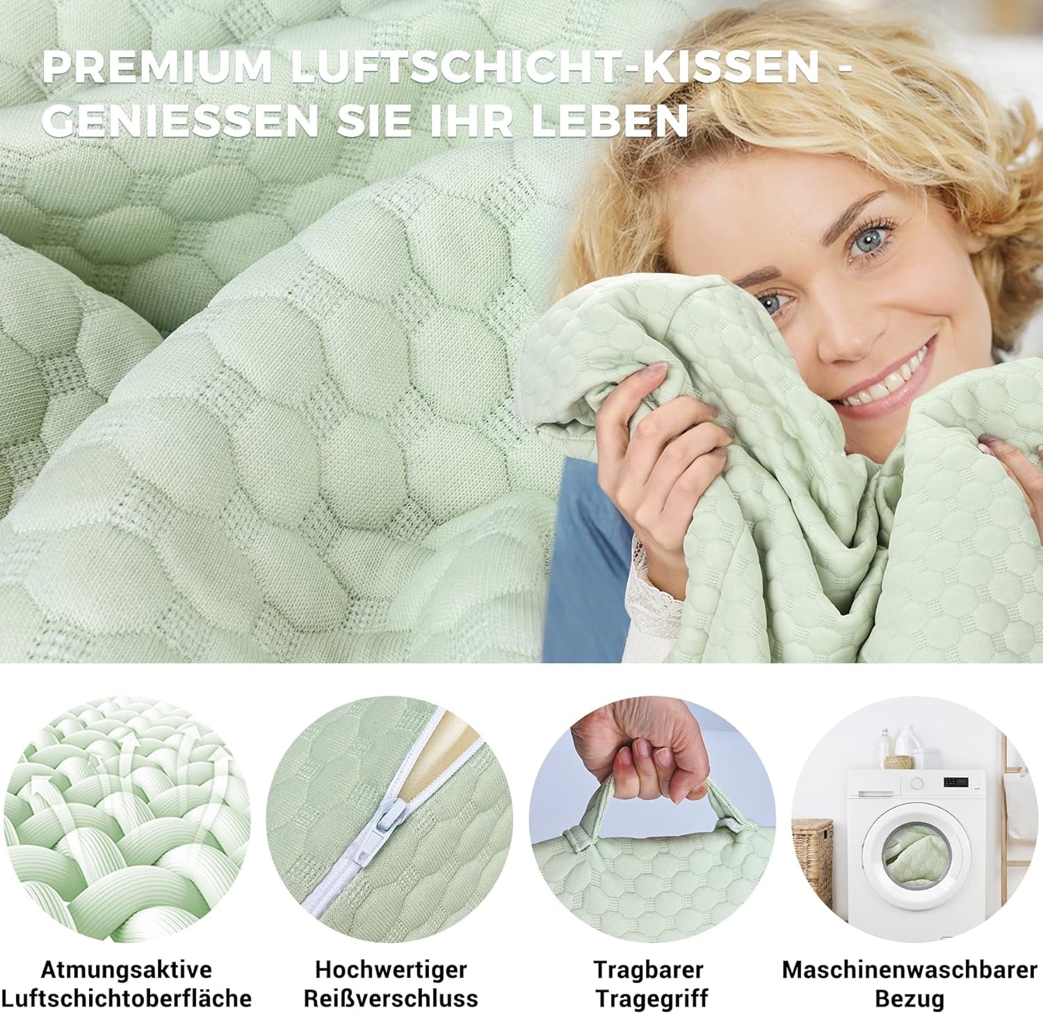 INFANZIA Pernă cu pană reglabilă, pernă de citit din spumă de înaltă densitate pentru pat și canapea, pernă ergonomică pentru cap cu pană de pat pentru apnee de reflux în somn, pernă pentru picioare/pernă pentru spate pentru joacă și citit (verde)