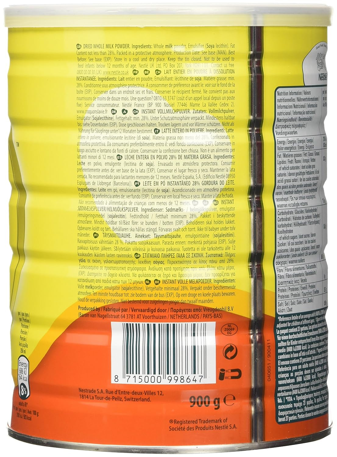 Nestlé Nestlé Instant-Vollmilchpulver 900 g