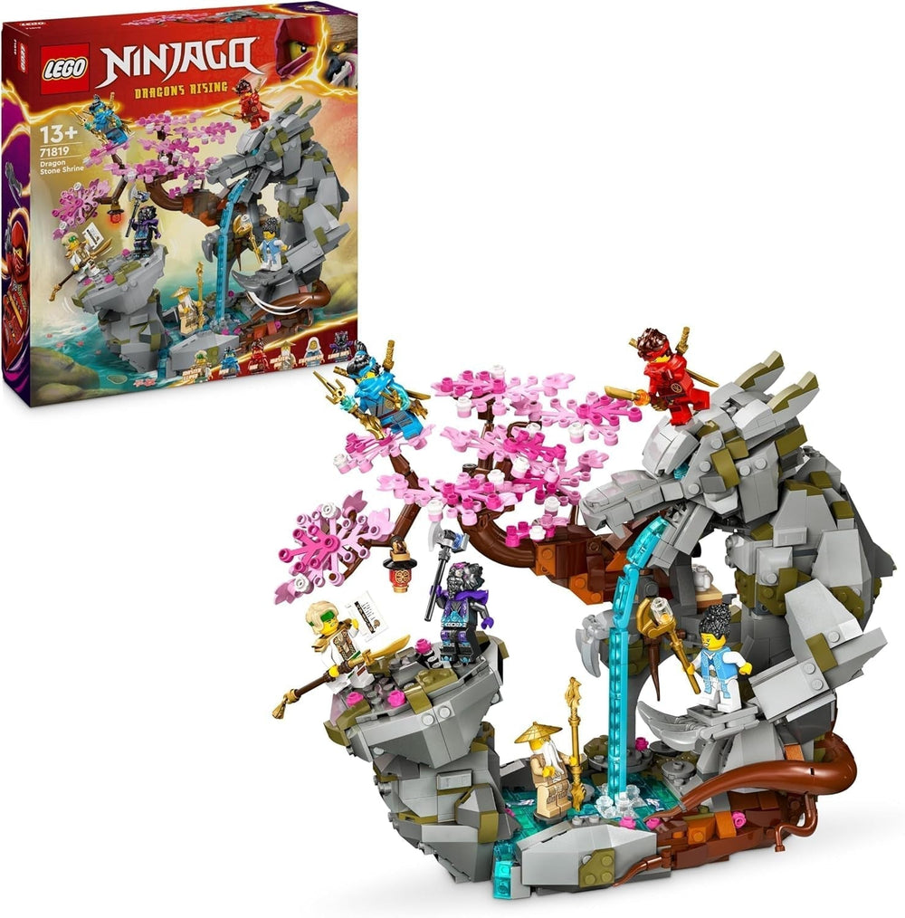 Jucărie LEGO NINJAGO Dragon Stone Temple Dragon cu 6 figuri Ninja, set mare de construit, jucat și expus, cadou de ziua de naștere pentru băieți și fete 13+ 71819 Seturi de constructie Besuche den LEGO-Store Singur