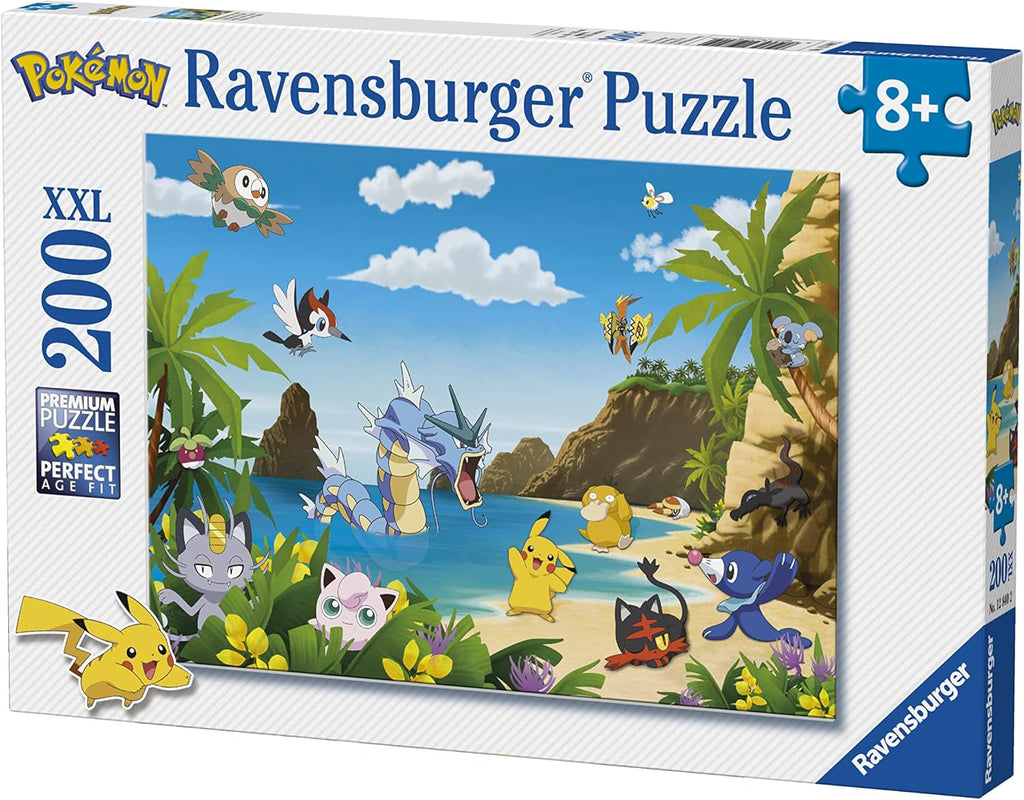 Ravensburger puzzle pentru copii - 12840 Prinde-i pe toți! - Puzzle Pokémon pentru copii începând cu vârsta de 8 ani, cu 200 de piese în format XXL Puzzle Naty Shop