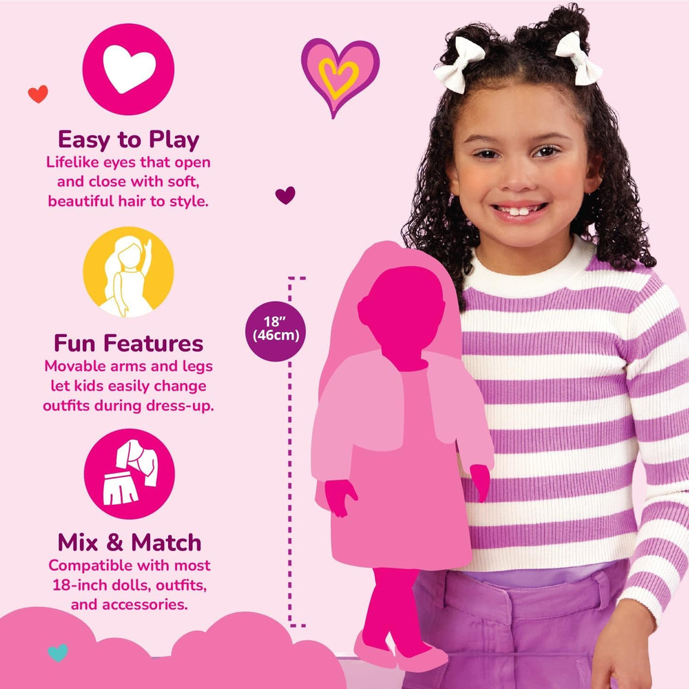 Our Generation - Dustin - 46 cm Junge Puppe - Lebensechte haselnussbraune Augen und gewelltes braunes Haar - Outfit im Western-Stil & Country-Hut - Spielzeug für Kinder ab 3 Jahren