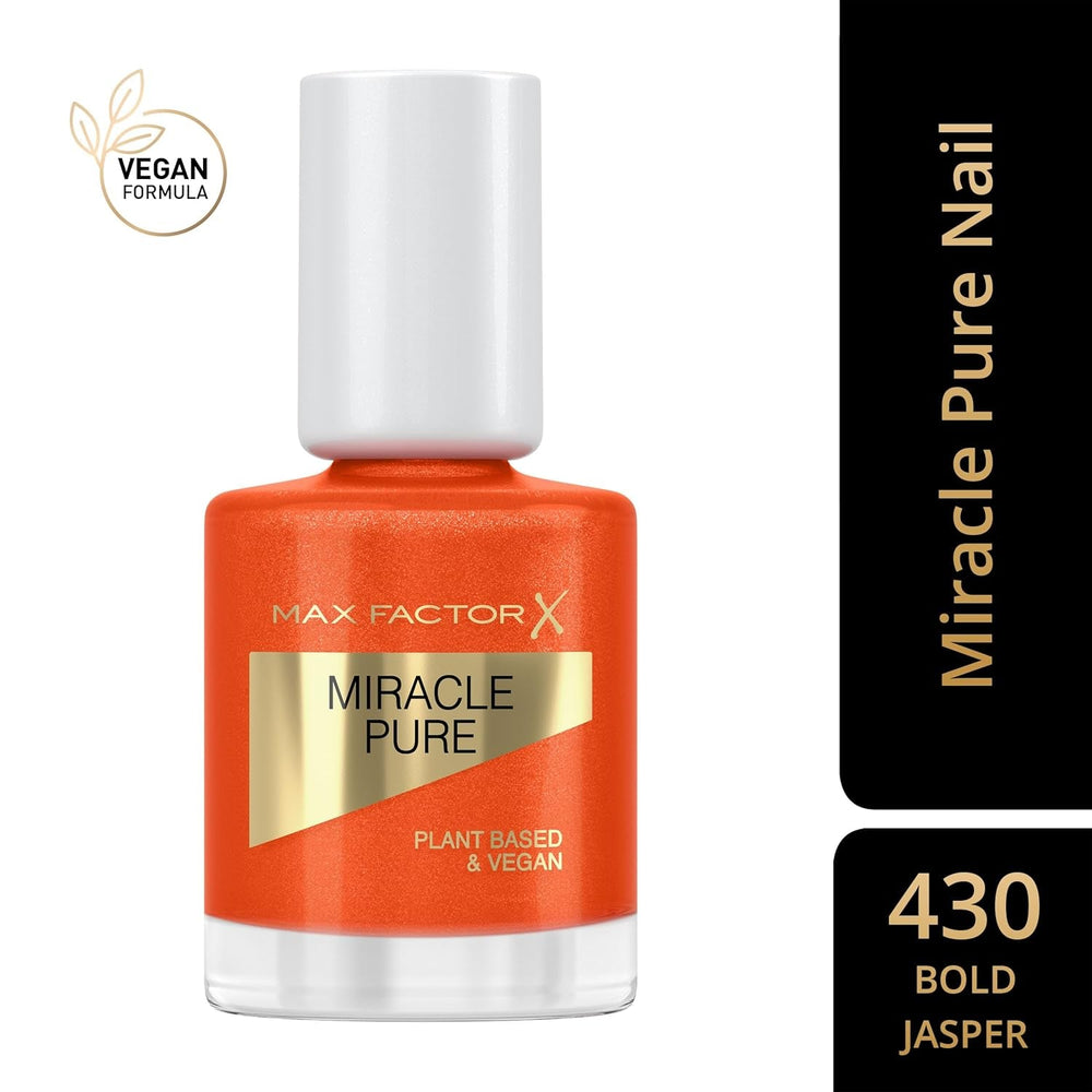 Max Factor Miracle Pure Nail, ojă ultra-lucioasă, intens colorată, cu strălucirea cristalelor vindecătoare și a ingredientelor hrănitoare, culoarea 430 Bold Jasper
