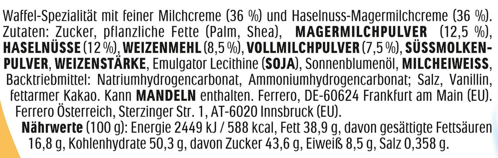 Kinder Happy Hippo Hazelnut – Specialitate crocantă de napolitane cu lapte și cremă de alune – Dulciuri pentru Carnaval și Mardi Gras – 1 pachet conținând 5 batoane individuale a câte 20,7 g fiecare