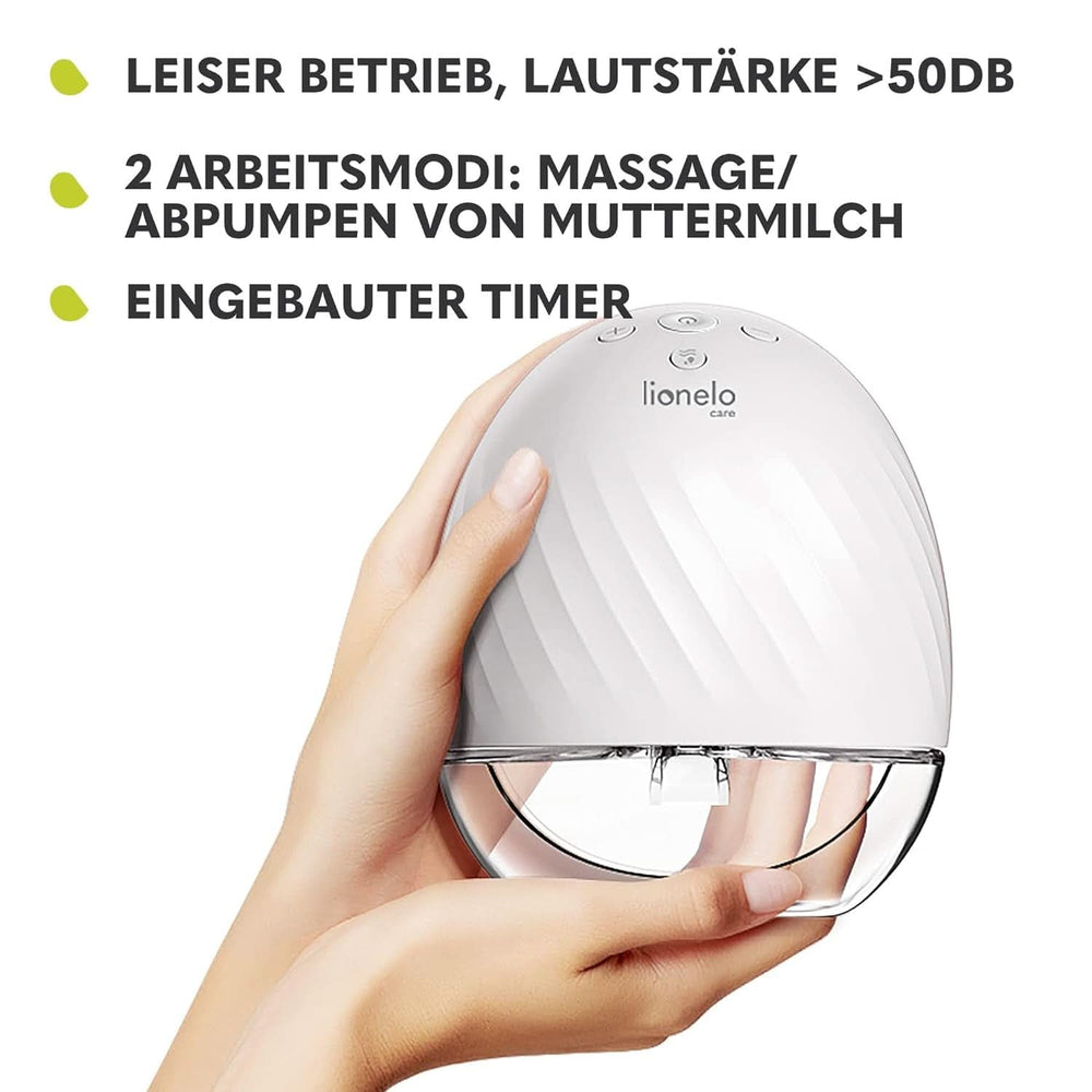 Elektrische Milchpumpe LIONELO Fidi Free 2, Massagemodus, 5 Intensitätsstufen Zubehör Essen und Stillen Bebe Naty Shop