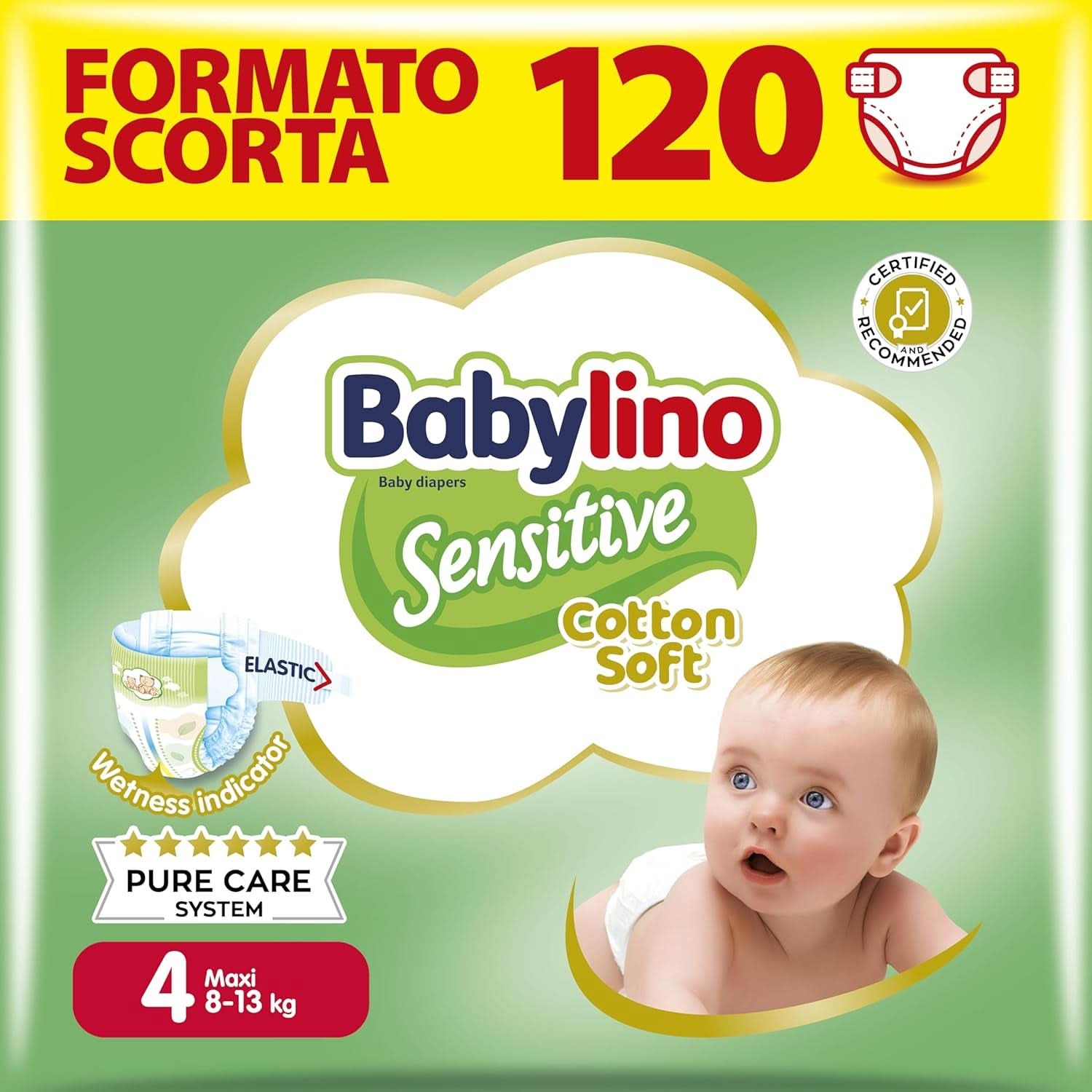 Babylino Sensitive, zarte Windeln für Kinder, verschiedene Größen Mutter und Kind Naty Shop Größe 4 (20 Stück)