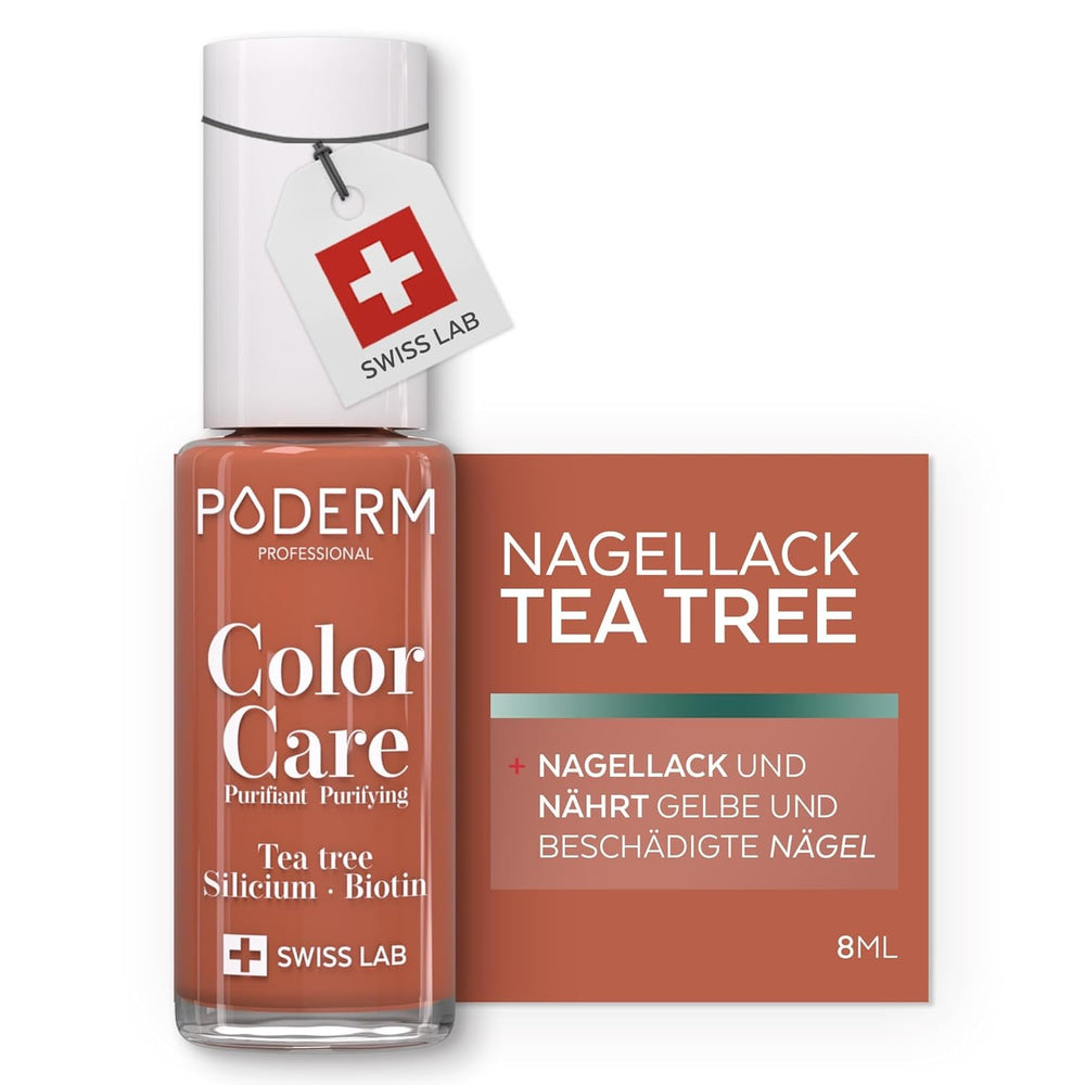 PODERM – STRAT DE TEN Strălucire și Protecție – Îmbogățit cu ULEI DE ARBORE DE CEAI – Asigură o culoare de lungă durată – Ingrediente naturale și vegane – Laboratorul Elvețian