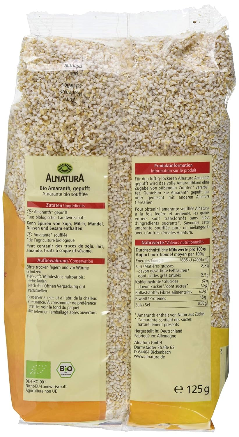 Amarant expandat organic, 125g