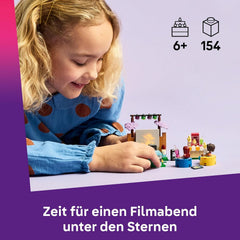 LEGO Friends Friendship Movie Night Toy for 6+ Year Old Girls - incl. 2 Mini Dolls, a Screen and a Light Brick Projector - Creative Building Set - 42642