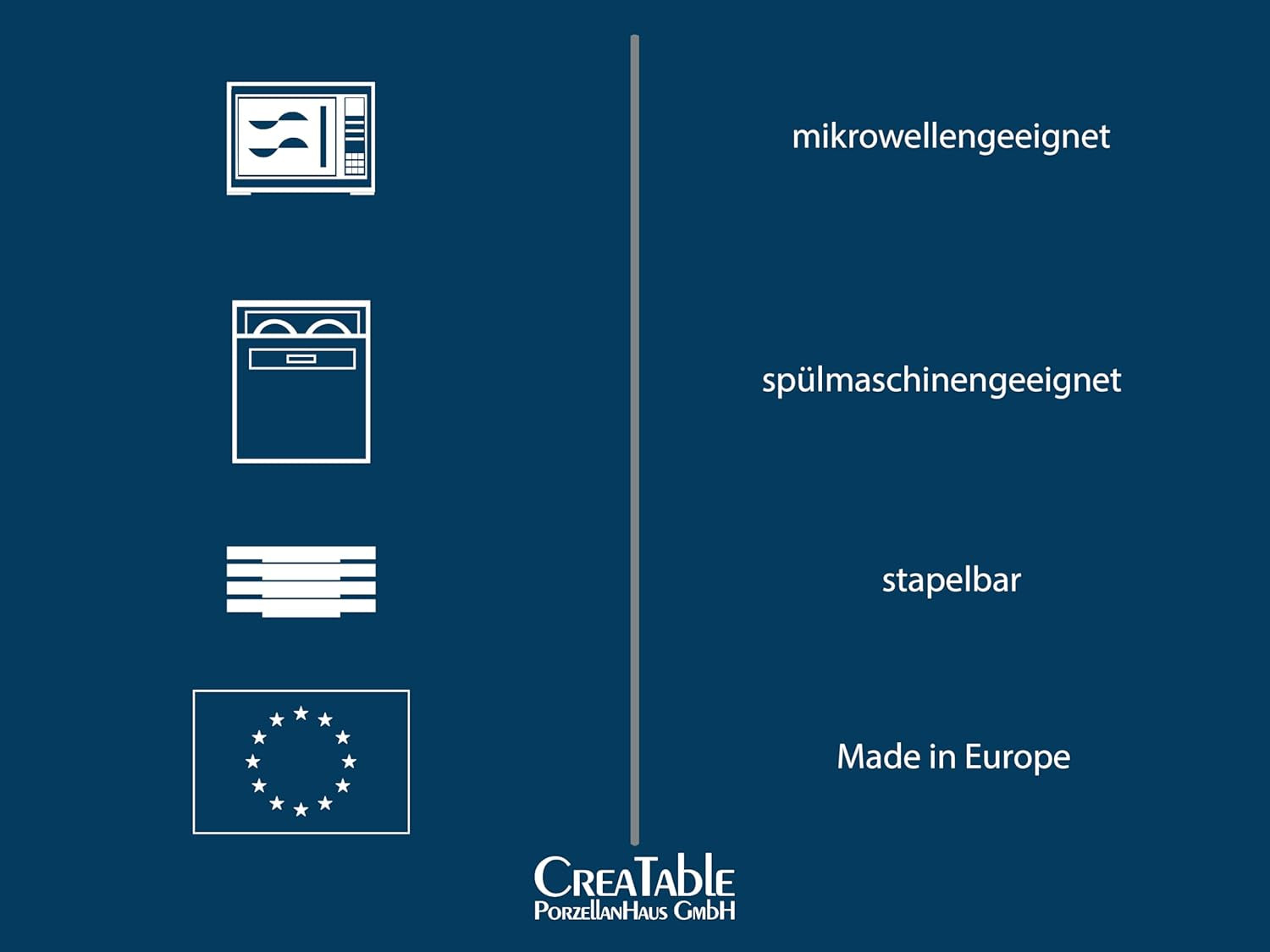 CreaTable, 21627, seria Orient Mandala, set de veselă cu 18 piese, set de farfurii din porțelan, potrivit pentru mașina de spălat vase și cuptorul cu microunde, fabricat în Europa
