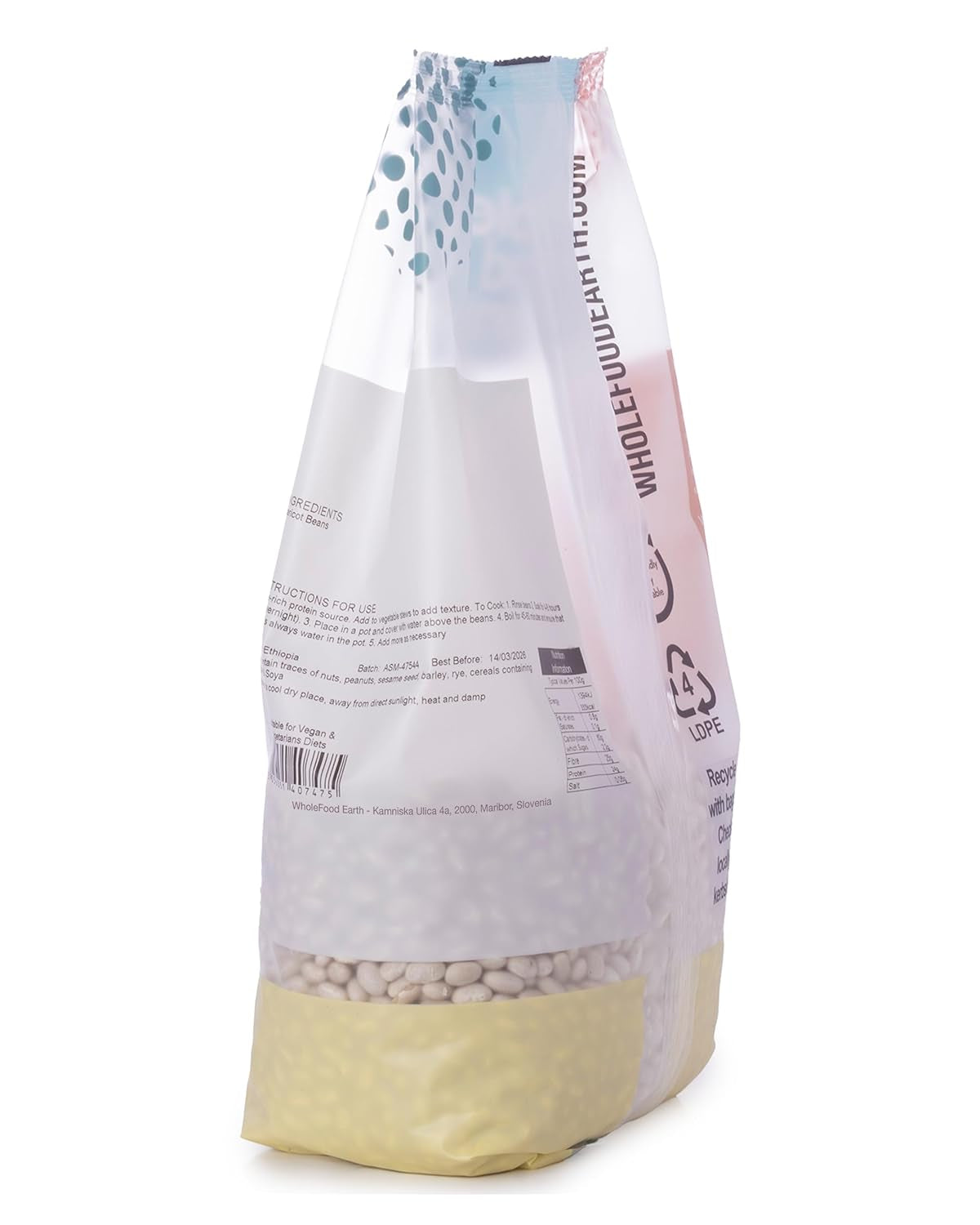 Grüne Bohnen Wholefood Earth 1kg | GVO-frei | Natürlich | Reich an Ballaststoffen | Reich an Protein