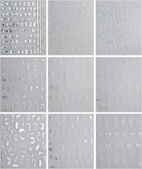 JMEOWIO Nagelsticker Marmor Linie 9 Blatt Nail Art Sticker Selbstklebend Nagelaufkleber Silber Bunt Dekoration Nageldesign Zubehör
